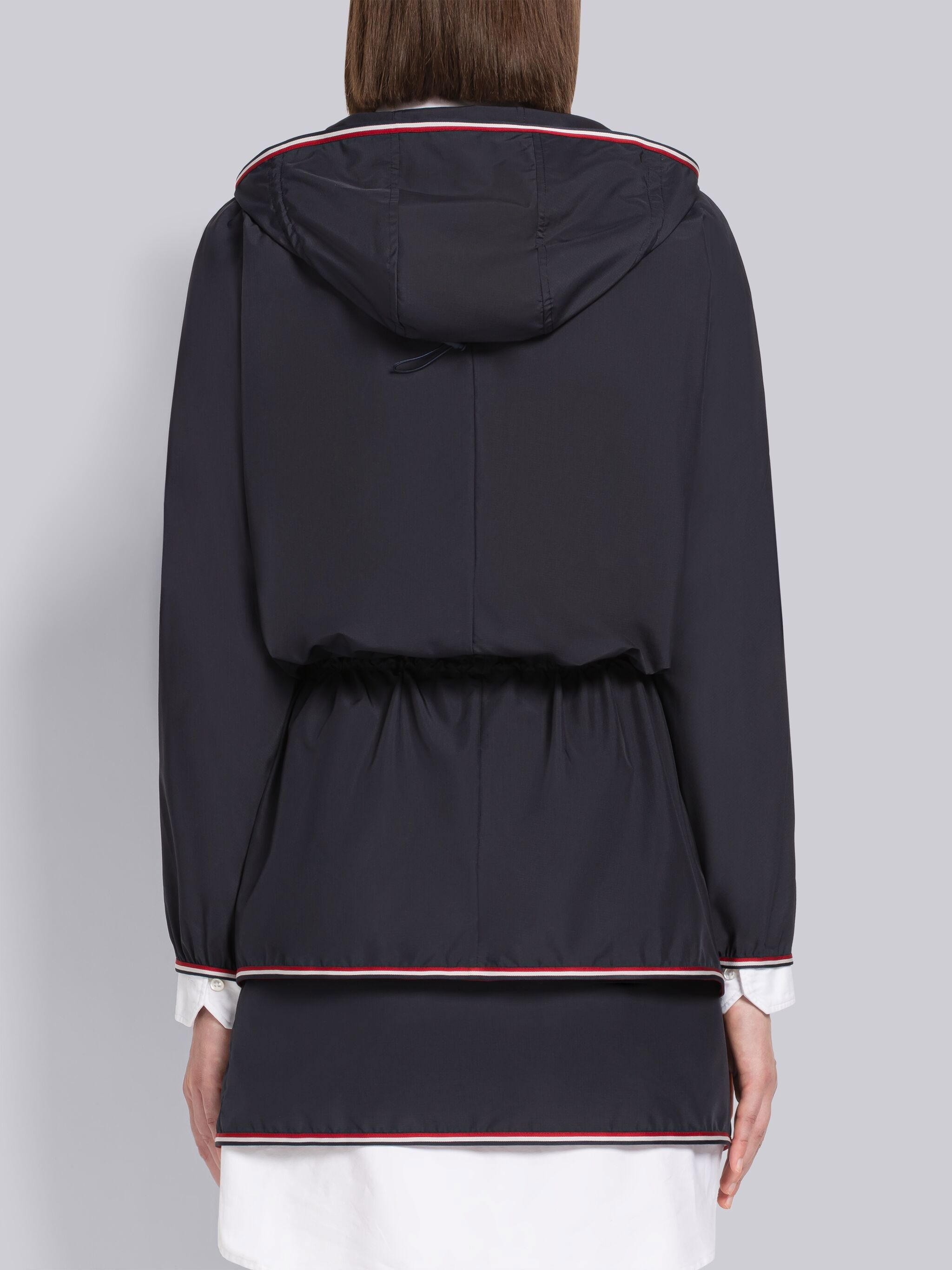 Military Ripstop Dolman Sleeve Zip Parka - 3