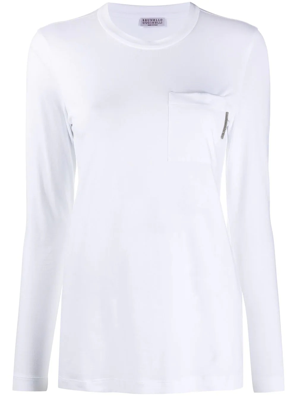 one pocket crew neck top - 1