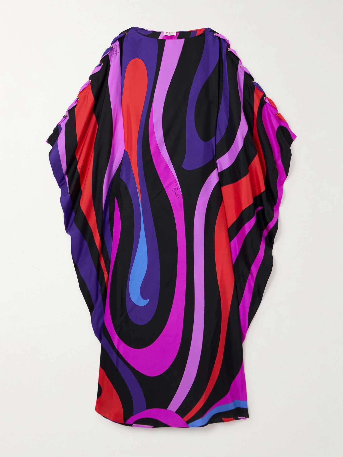 Printed silk-twill kaftan - 1