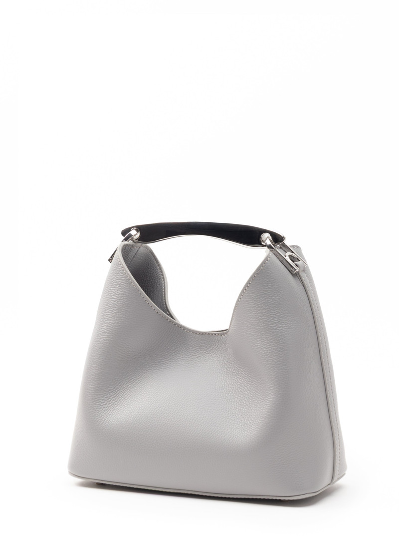 Elleme Small Boomerang Pebbled Leather Grey - Silver outlook