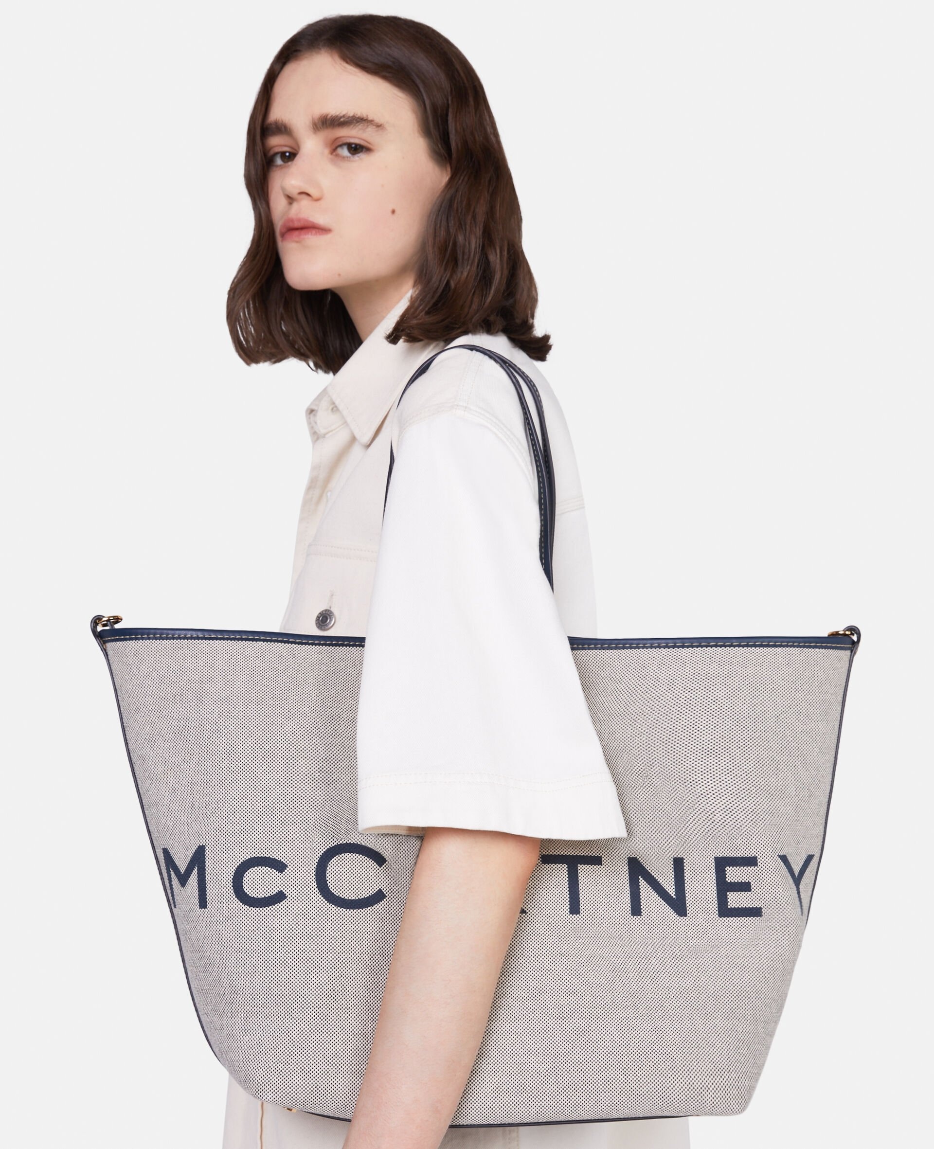 Logo Canvas Beach Tote Bag - 3