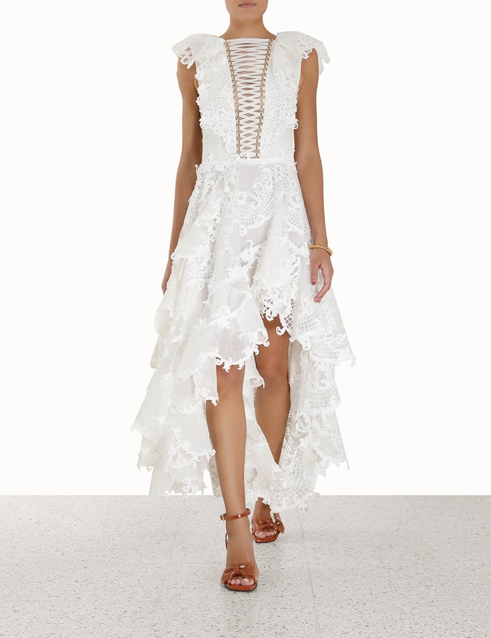 Zimmermann COASTER CORSET LACED GOWN | REVERSIBLE