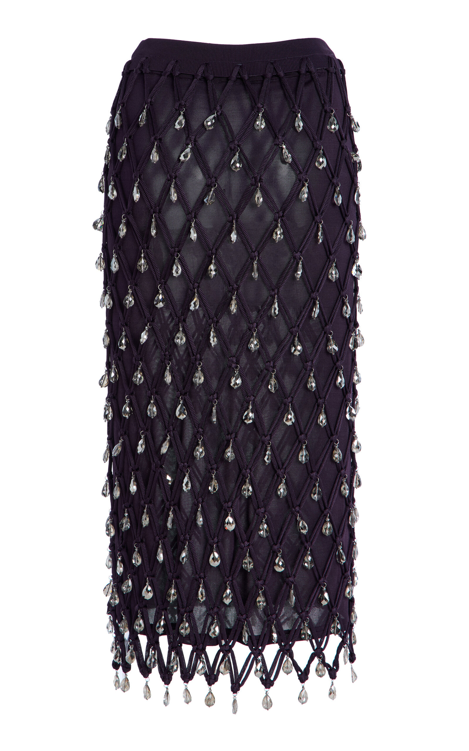 Jewel Macrame Midi Skirt purple - 3