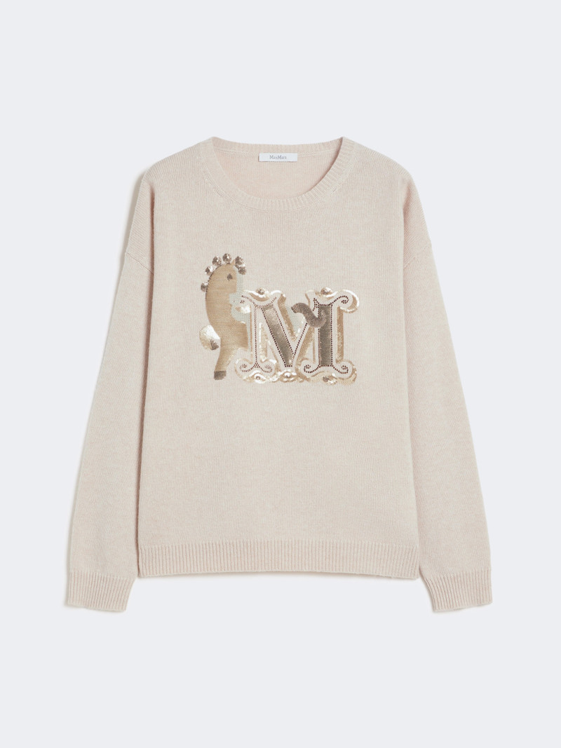 TERRA Oversized wool and cashmere sweater - ALBINO 1