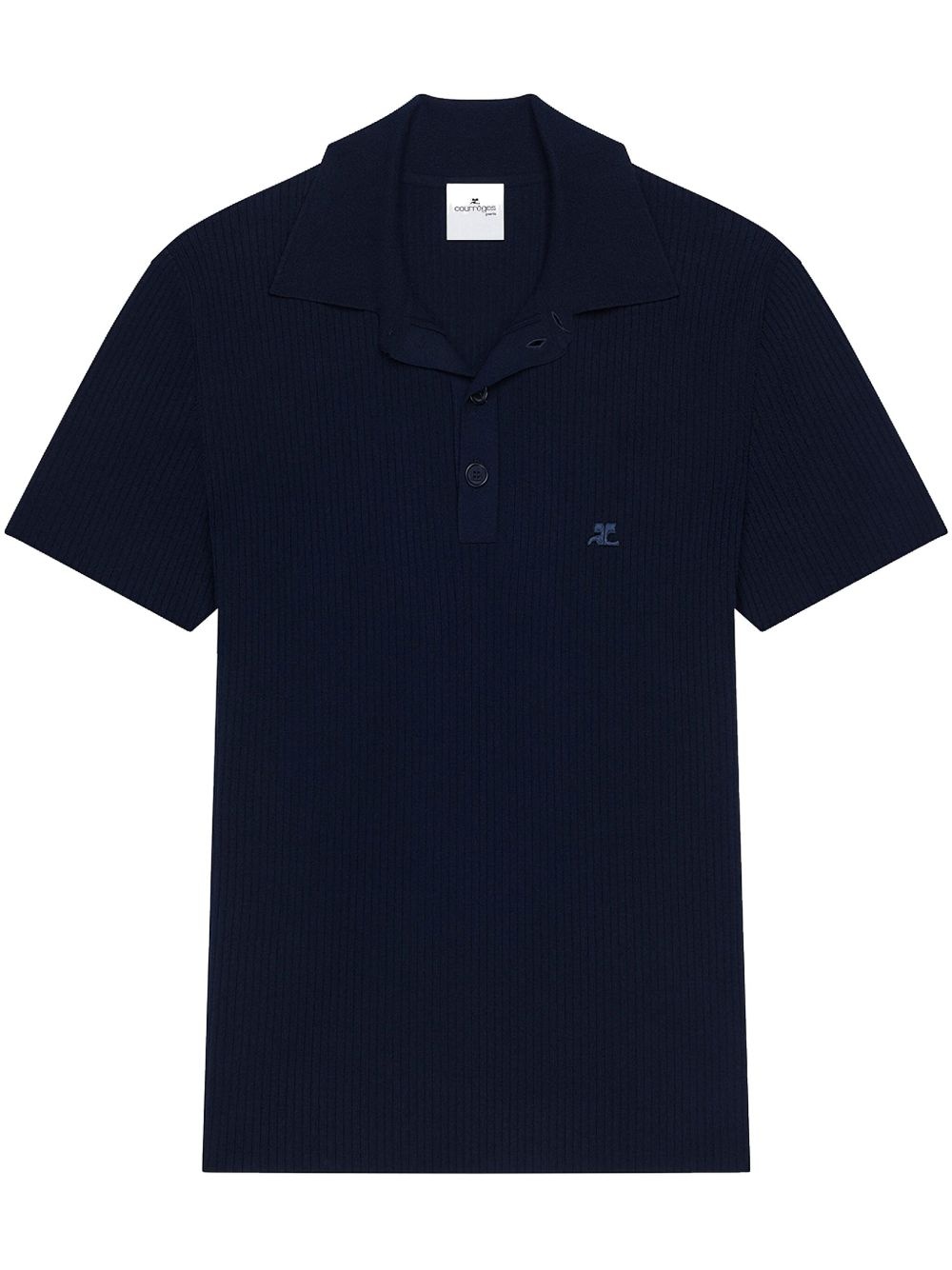 knitted polo shirt - 1