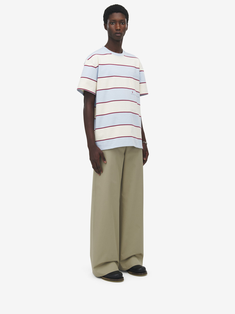 Inverted Skull Striped T-Shirt 4