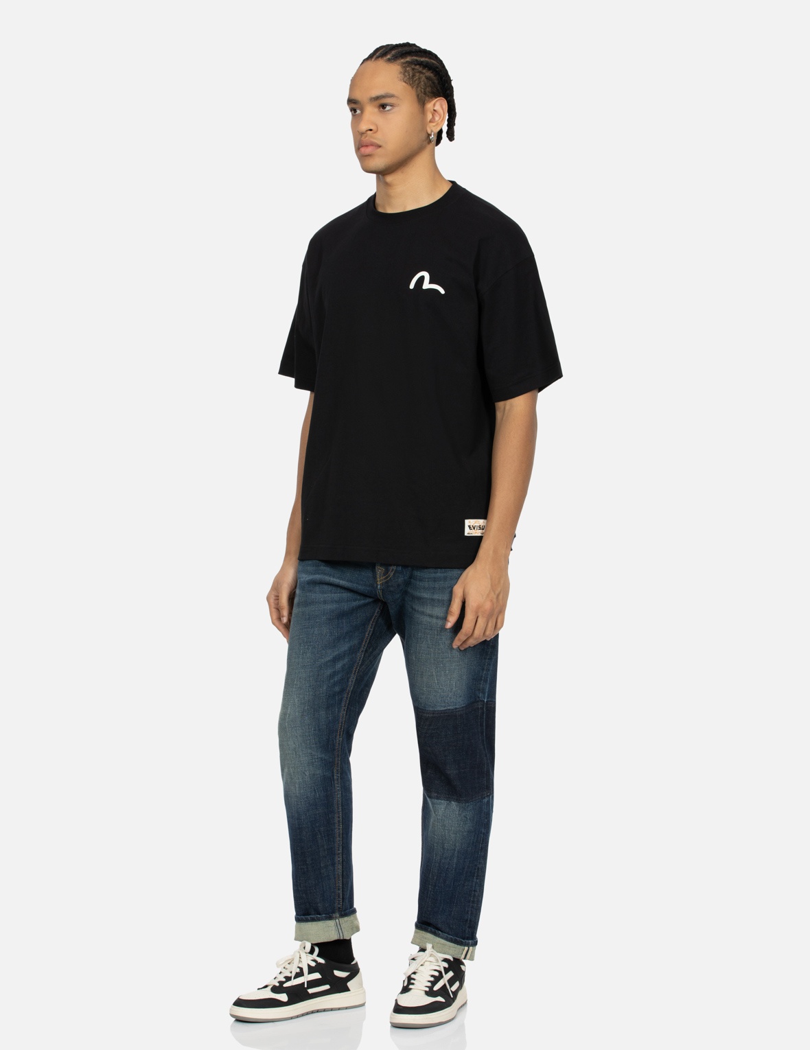 FOAM LINE KAMON AND SEAGULL DAICOCK PRINT LOOSE FIT T-SHIRT - 4