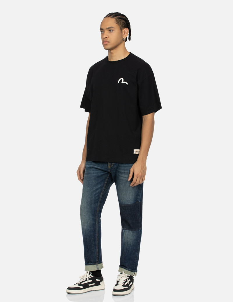 FOAM LINE KAMON AND SEAGULL DAICOCK PRINT LOOSE FIT T-SHIRT 4