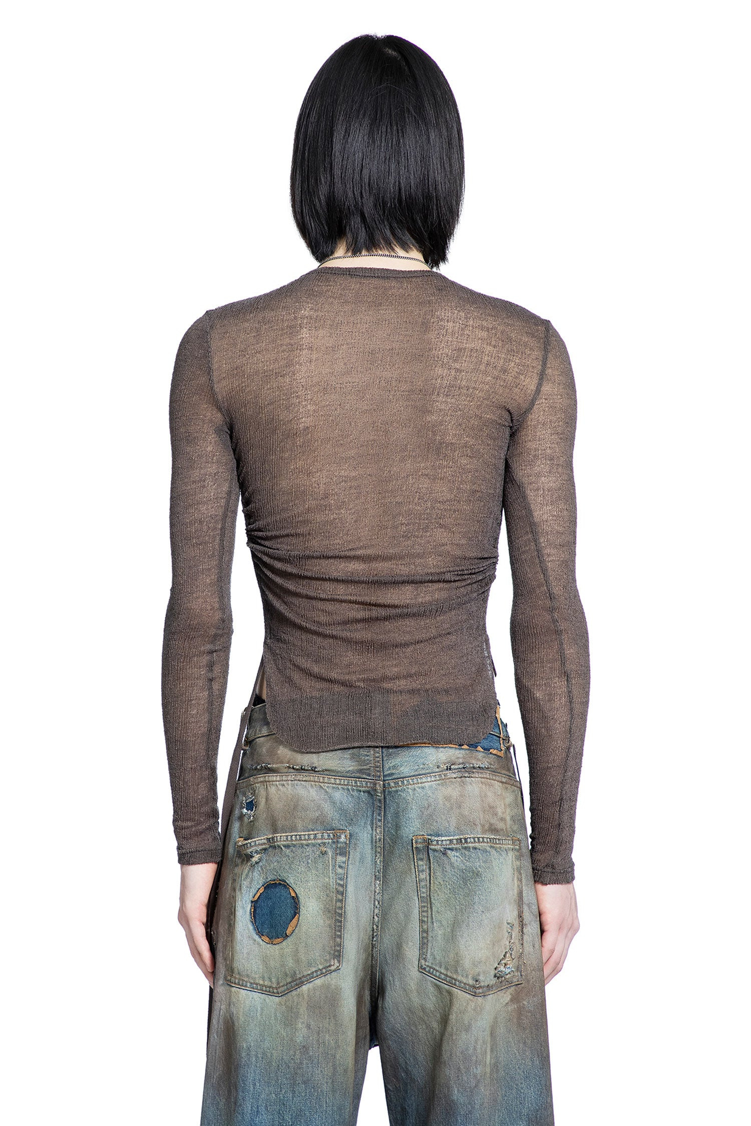 Brando Wrinkled Long Sleeve Crop Top - 3