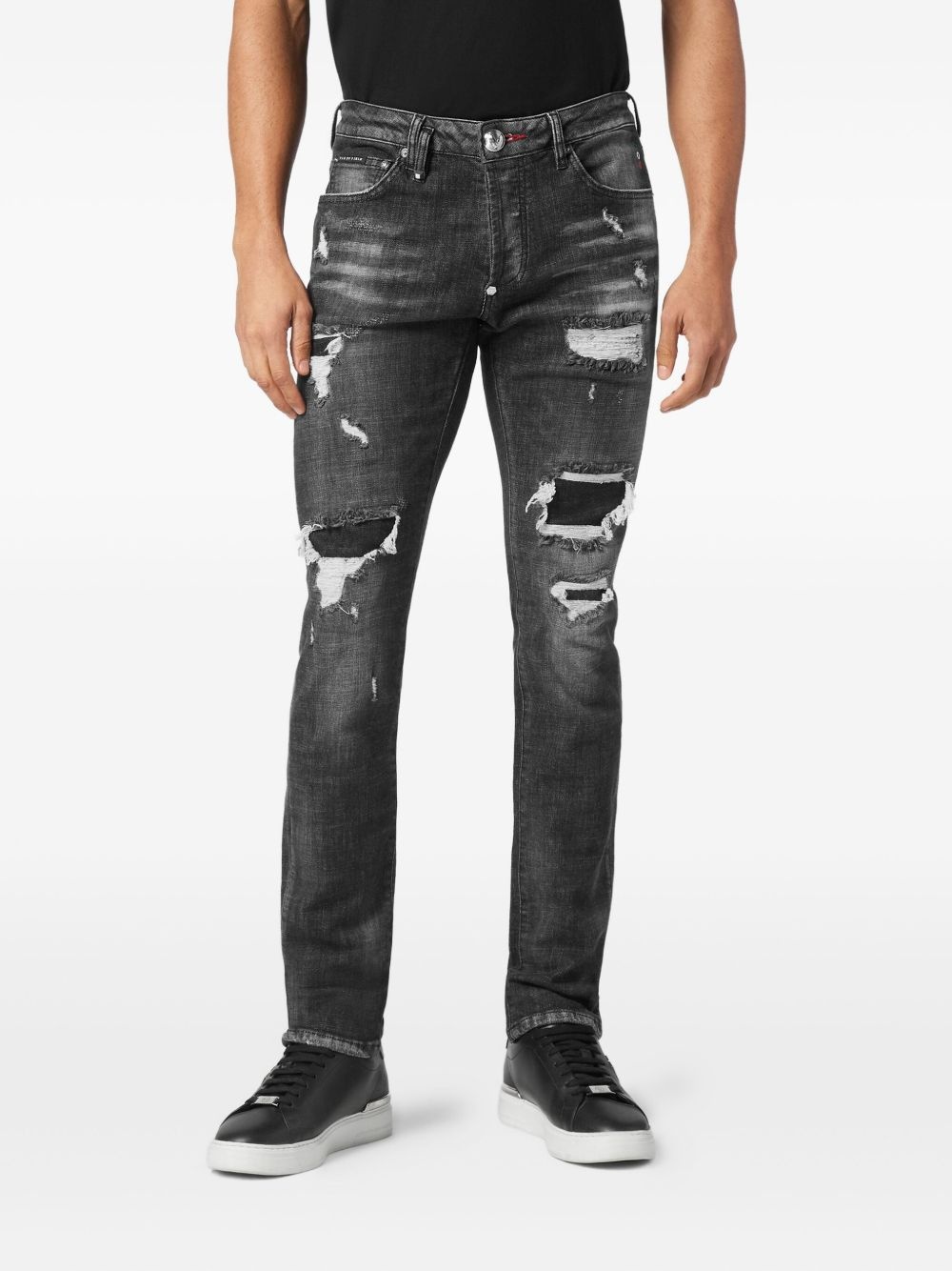 distressed-effect jeans - 2