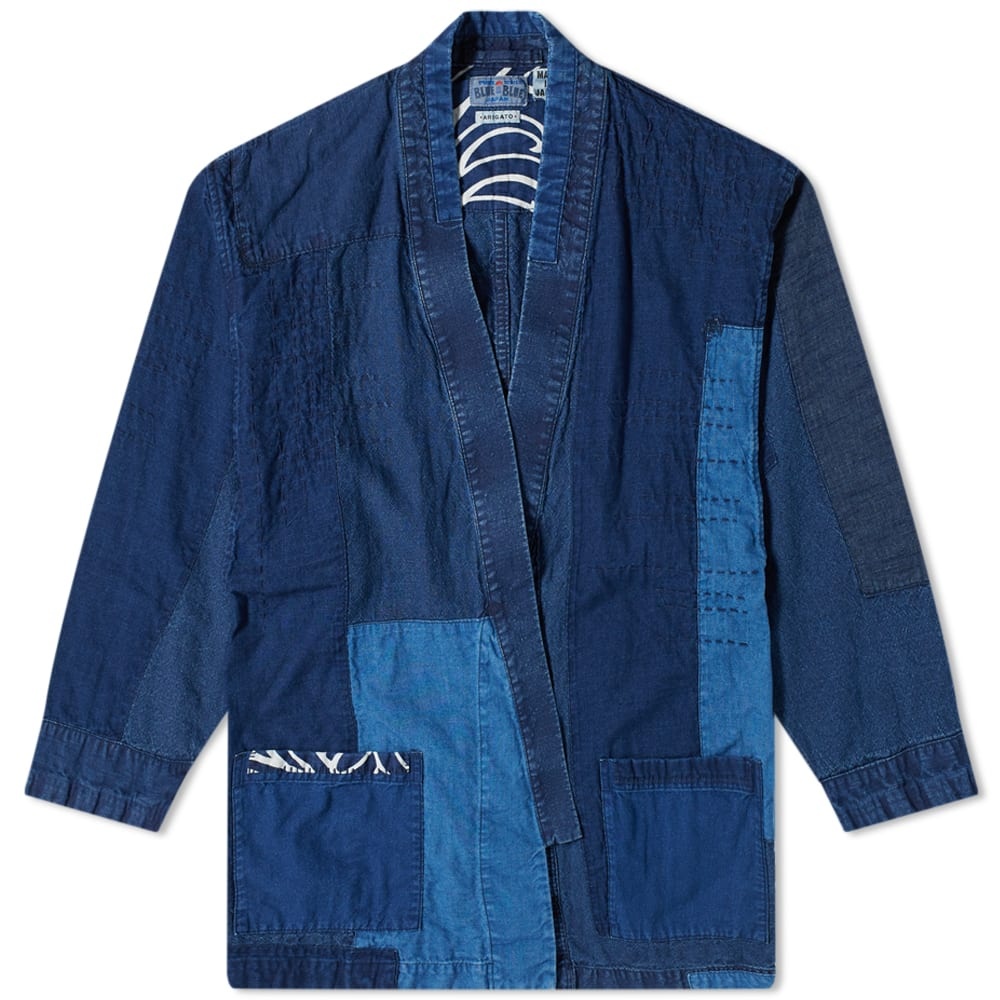 Blue Blue Japan  Patchwork  "Haori" Kimono Jacket - 1