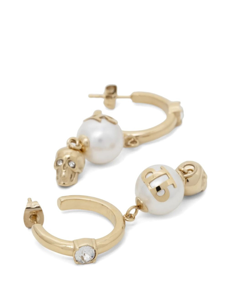 PHILIPP PLEIN skull-charm hoop earrings outlook
