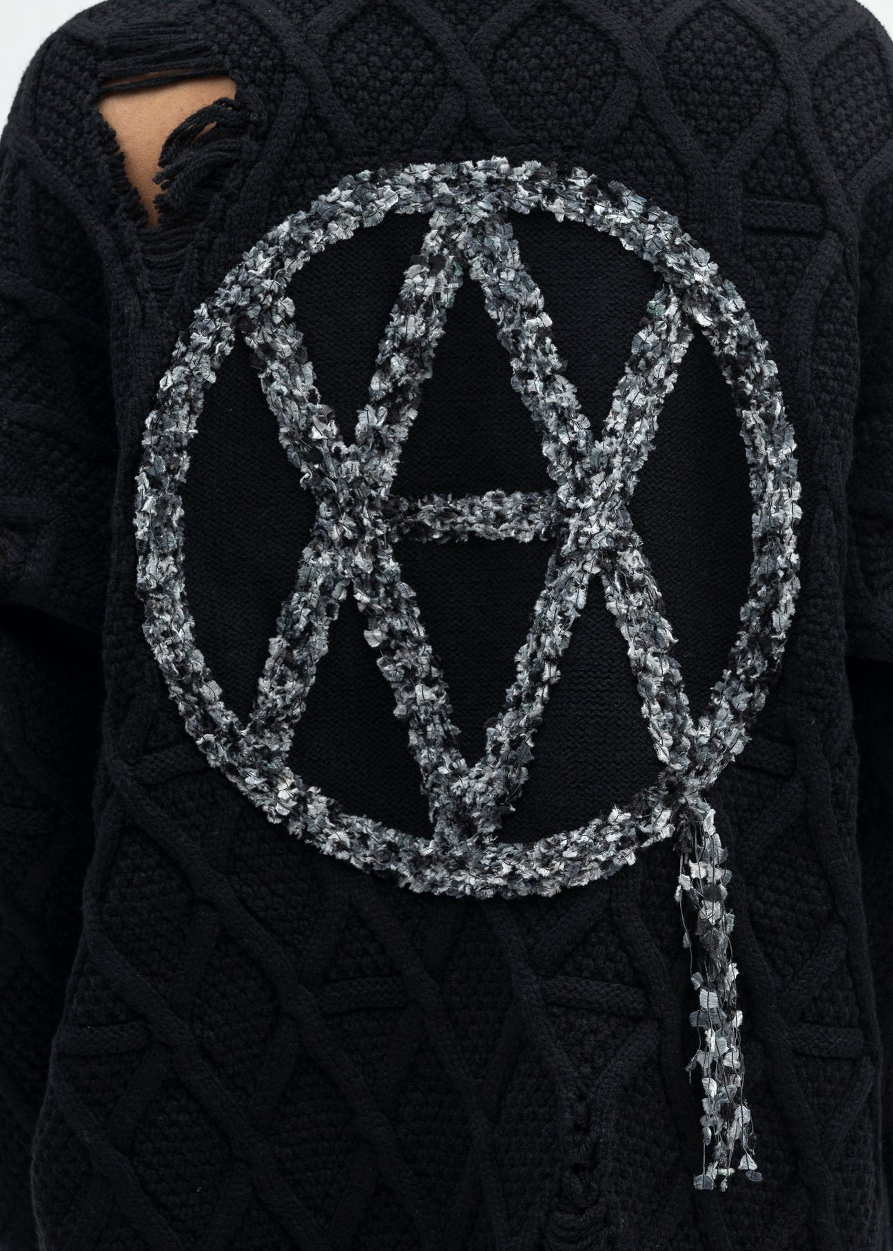 KIDILL☆ DESTROY PULLOVER KNIT Kidill Destroyed Pullover Knit Sweater - Sand | Garmentory