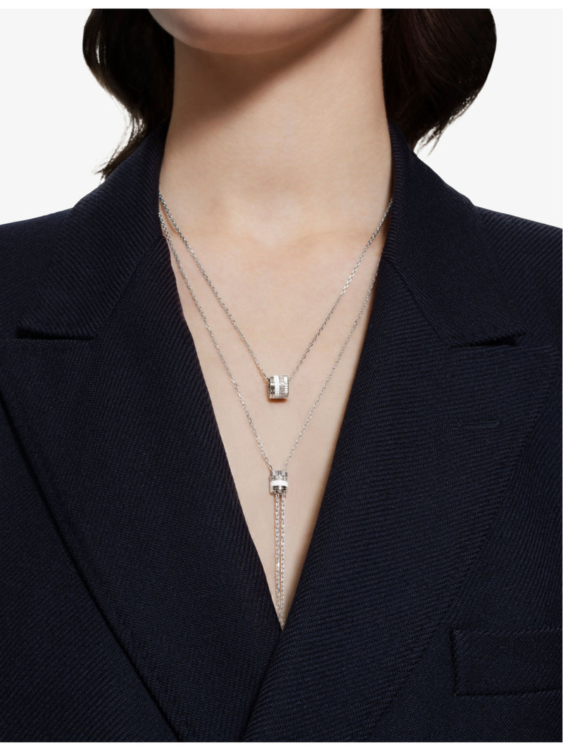 Boucheron Quatre Double White 18ct white-gold and 0.18ct diamond necklace outlook