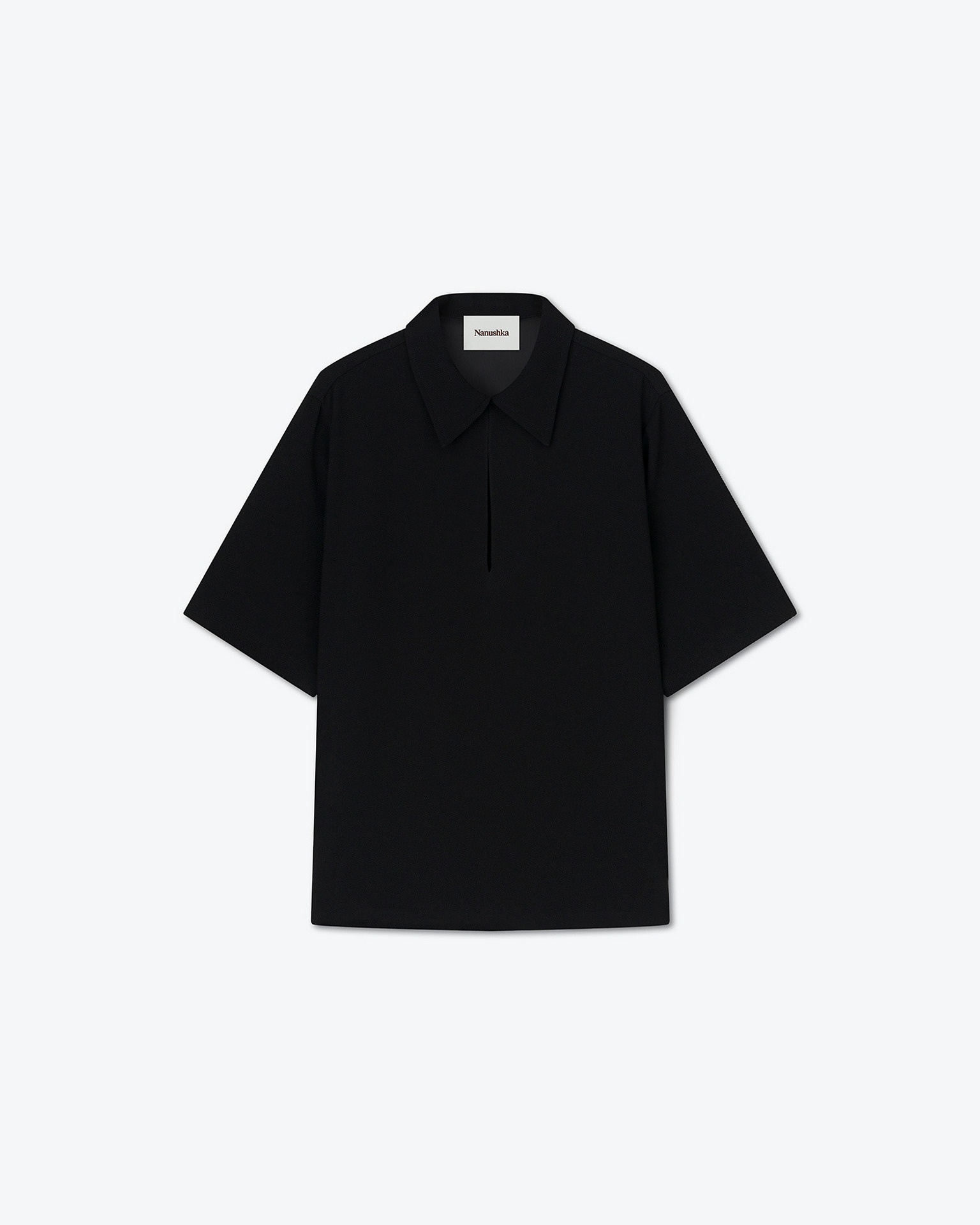 NIKLAS - Bouclé crepe shirt- Black - 1