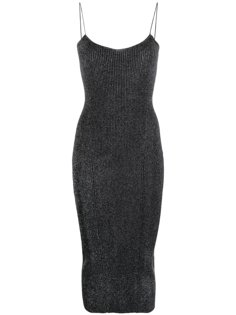ribbed-knit midi dress - 1