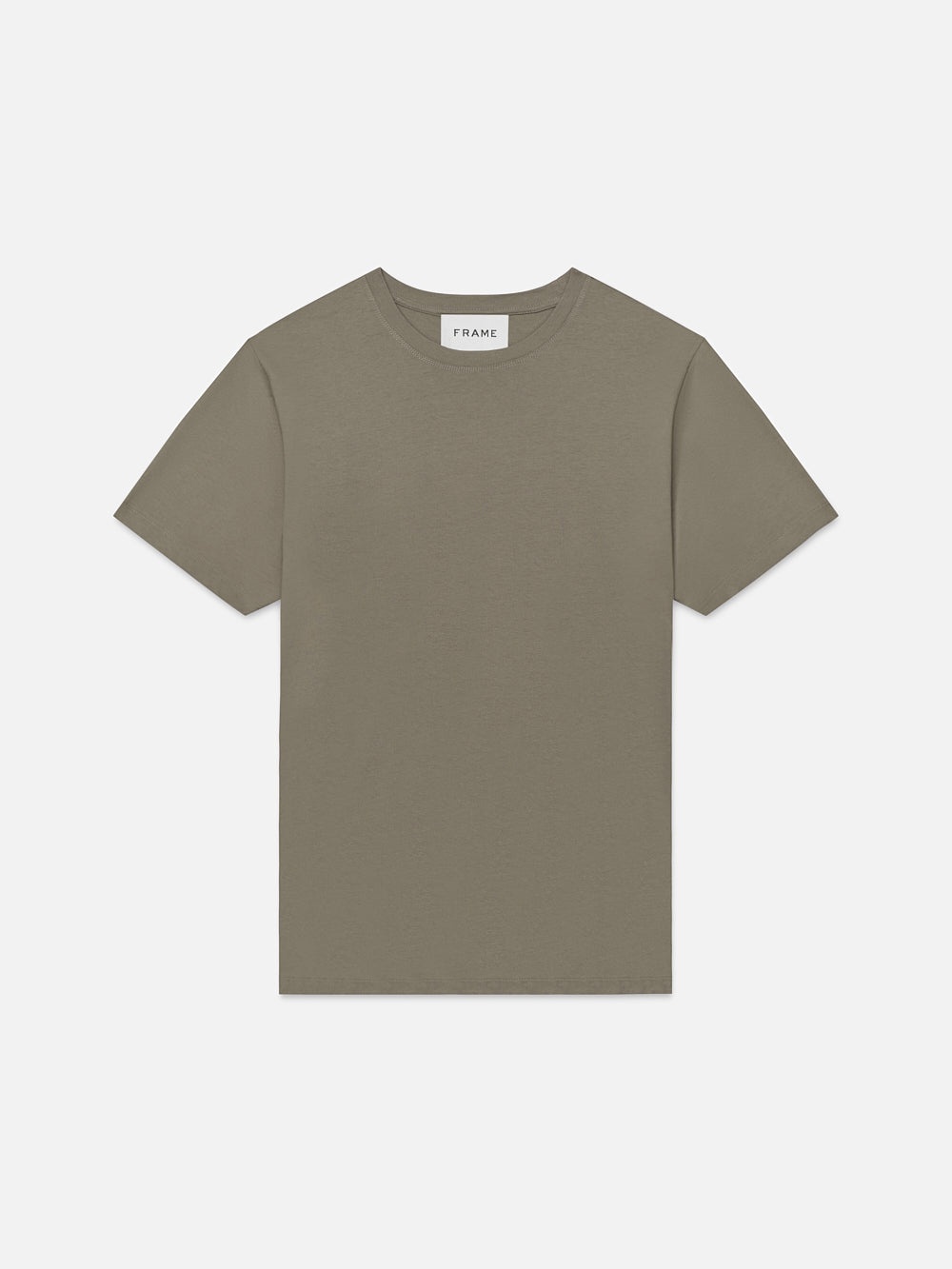 FRAME Logo Tee in Stone Beige - 1