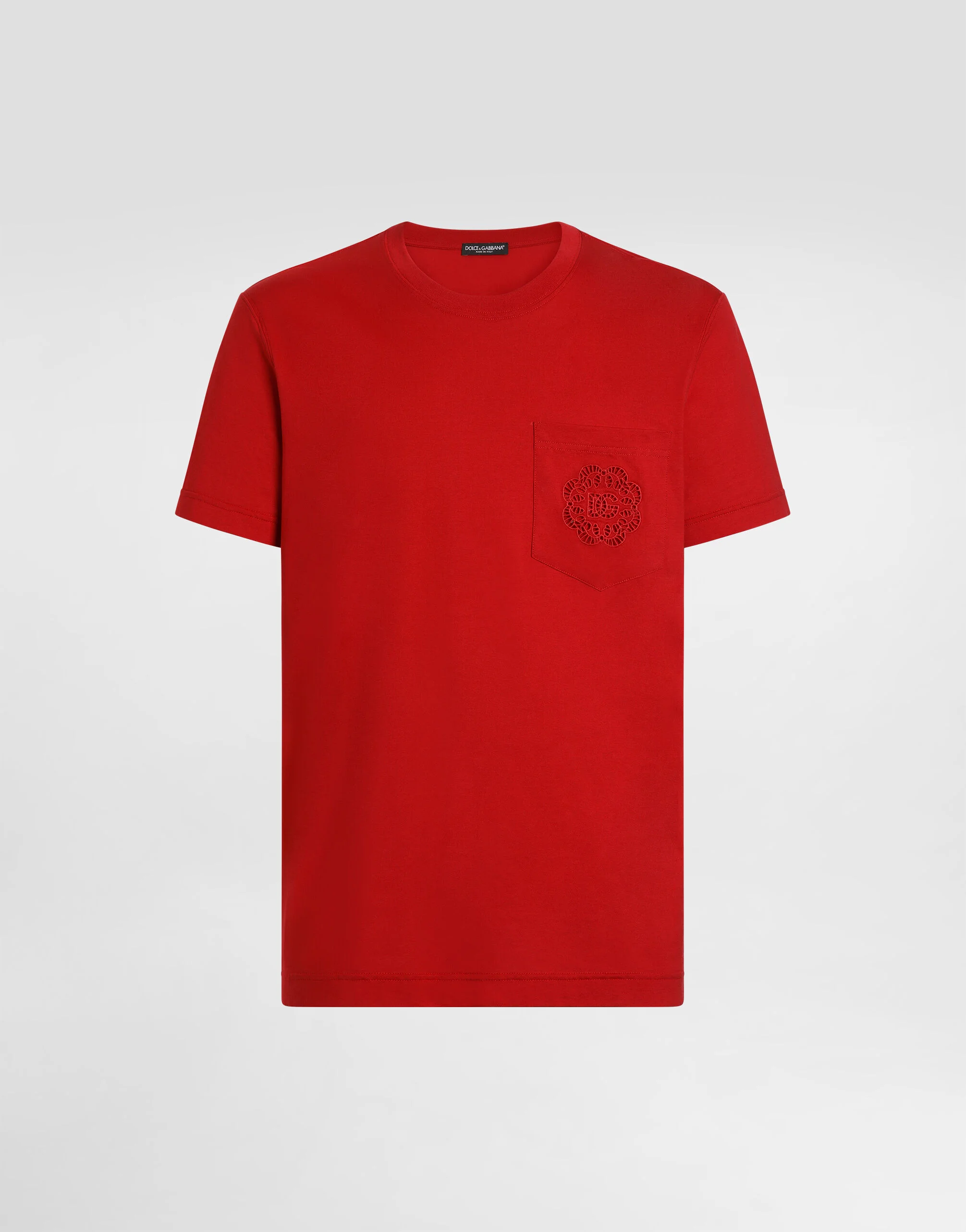 Cotton t-shirt with logo embroidery - 1