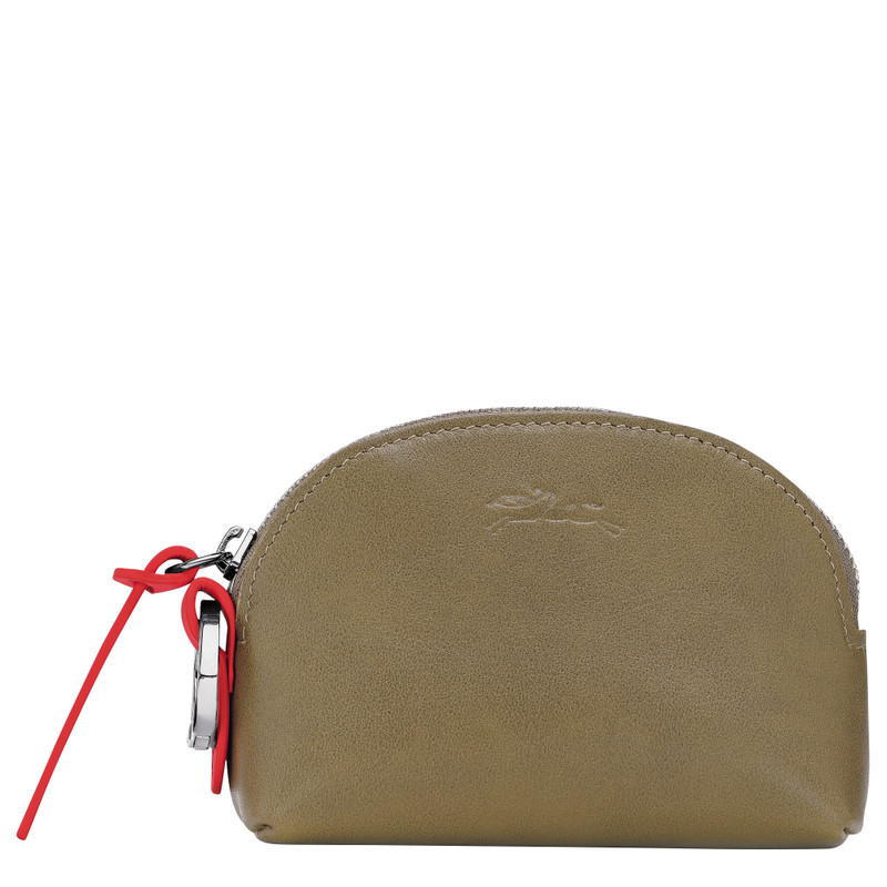 Longchamp Pocket Coin purse Olive - Leather 1