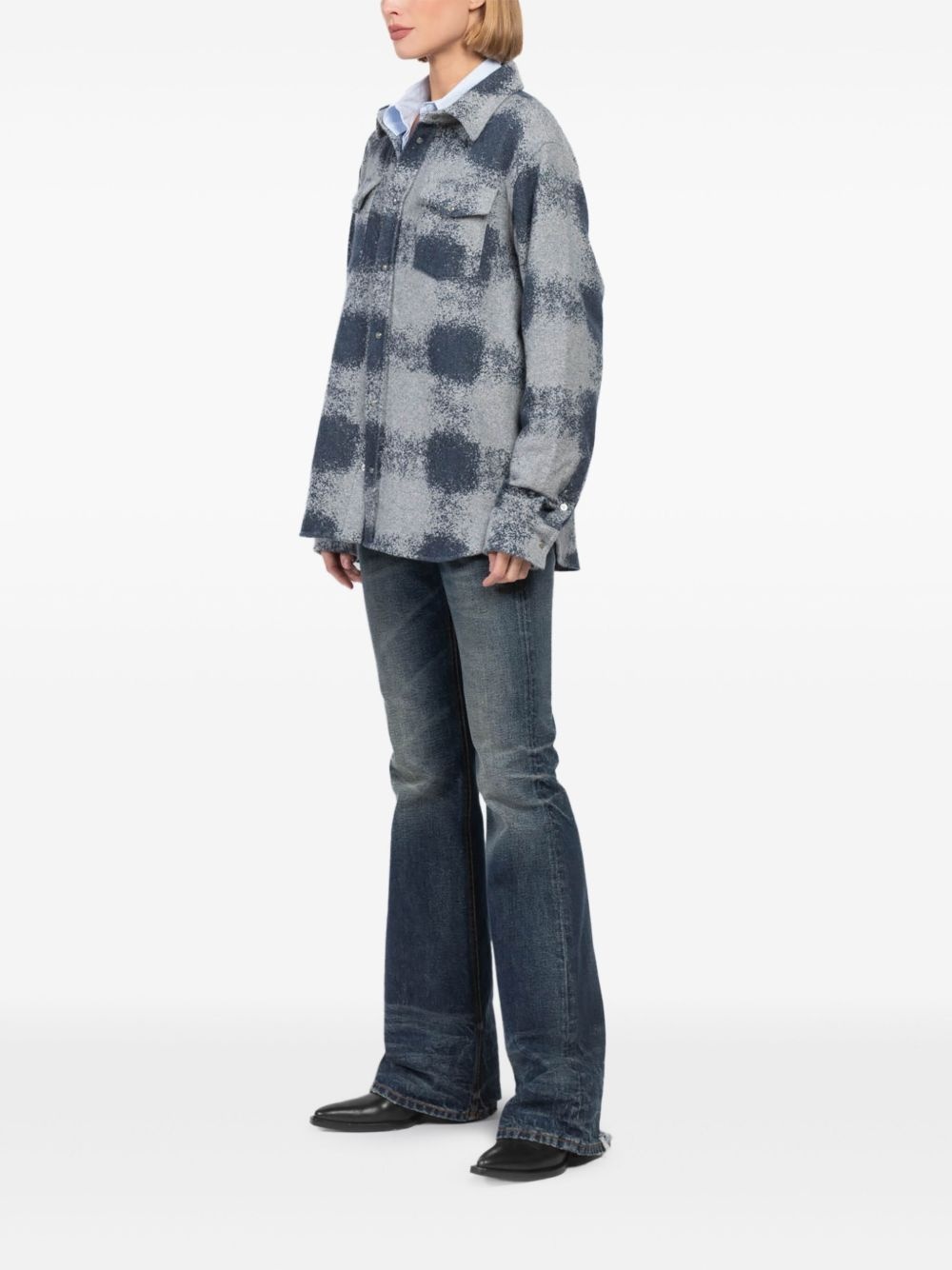 patterned cashmere shirt - 2