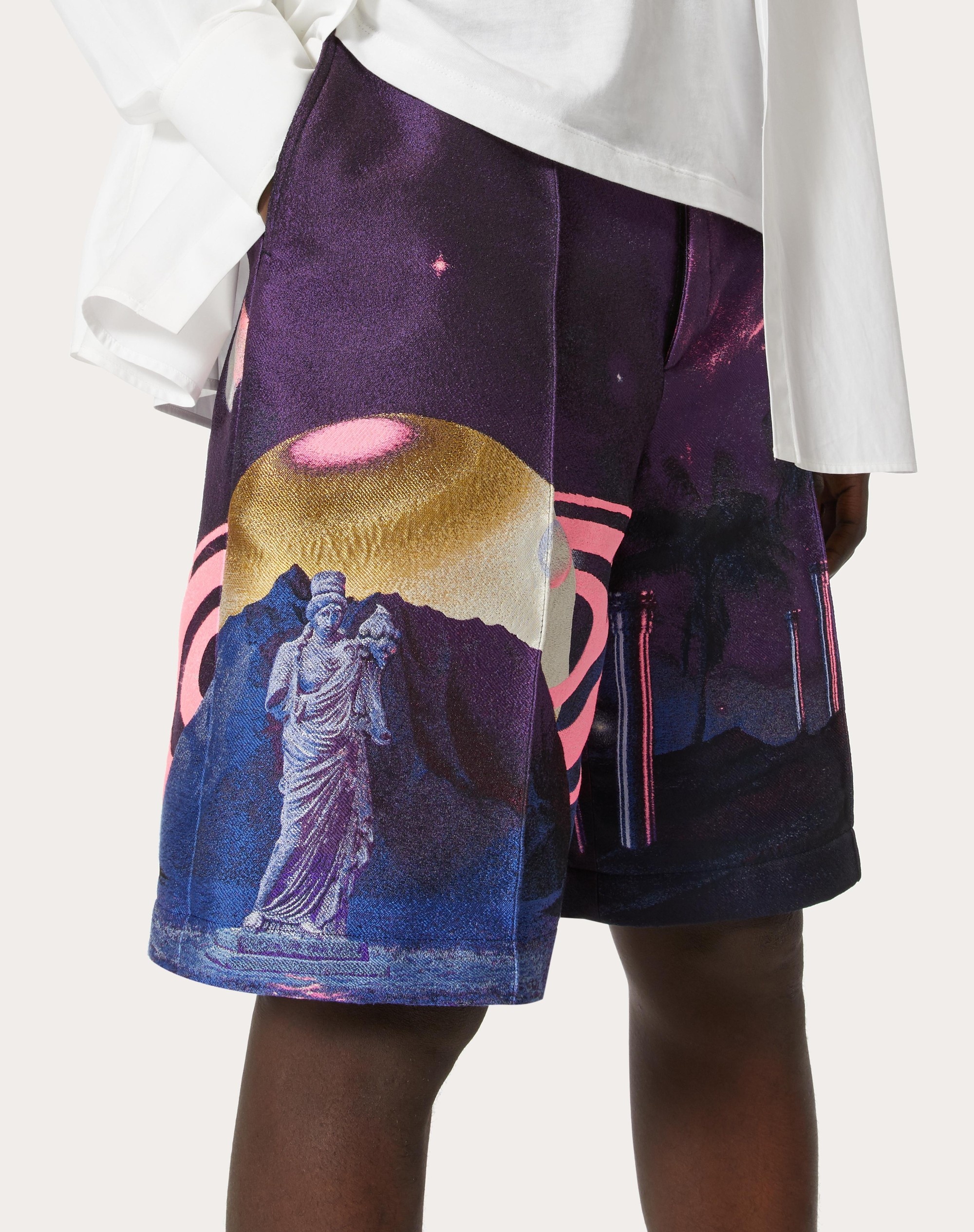 NYLON BERMUDA SHORTS WITH WATER NIGHTS PRINT - 5