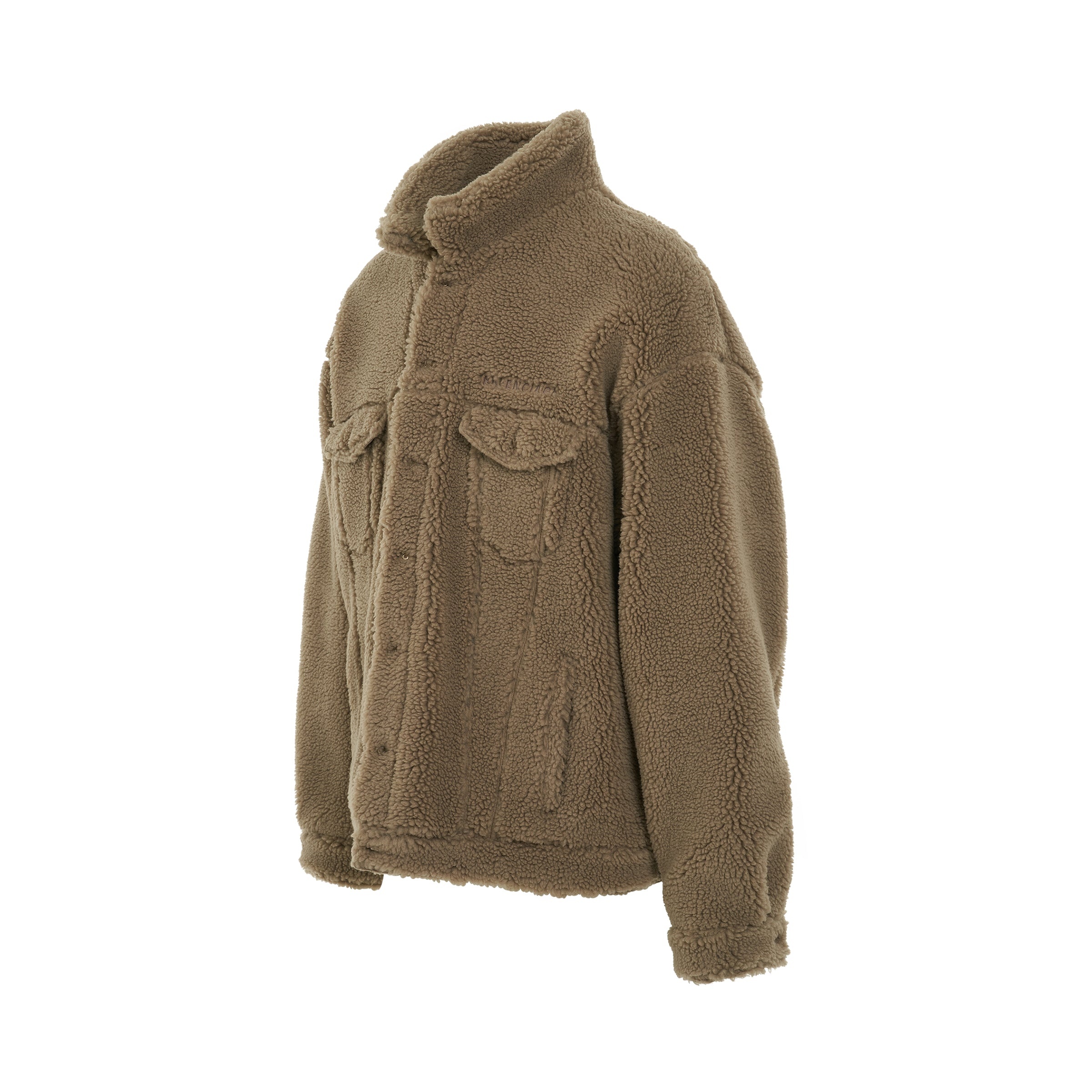 Fleece Oversized Jacket in Dune - 2