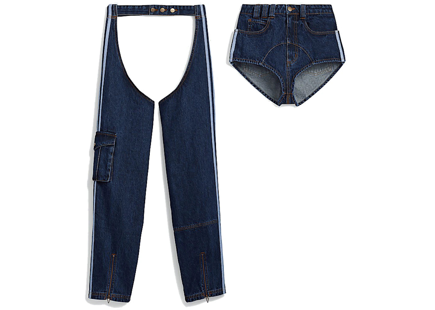 adidas Ivy Park Denim Chaps Dark Denim - 3