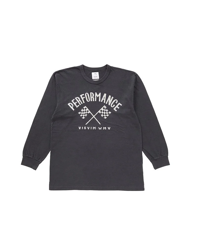 CREW TEE L/S DMGD W BLACK - 1