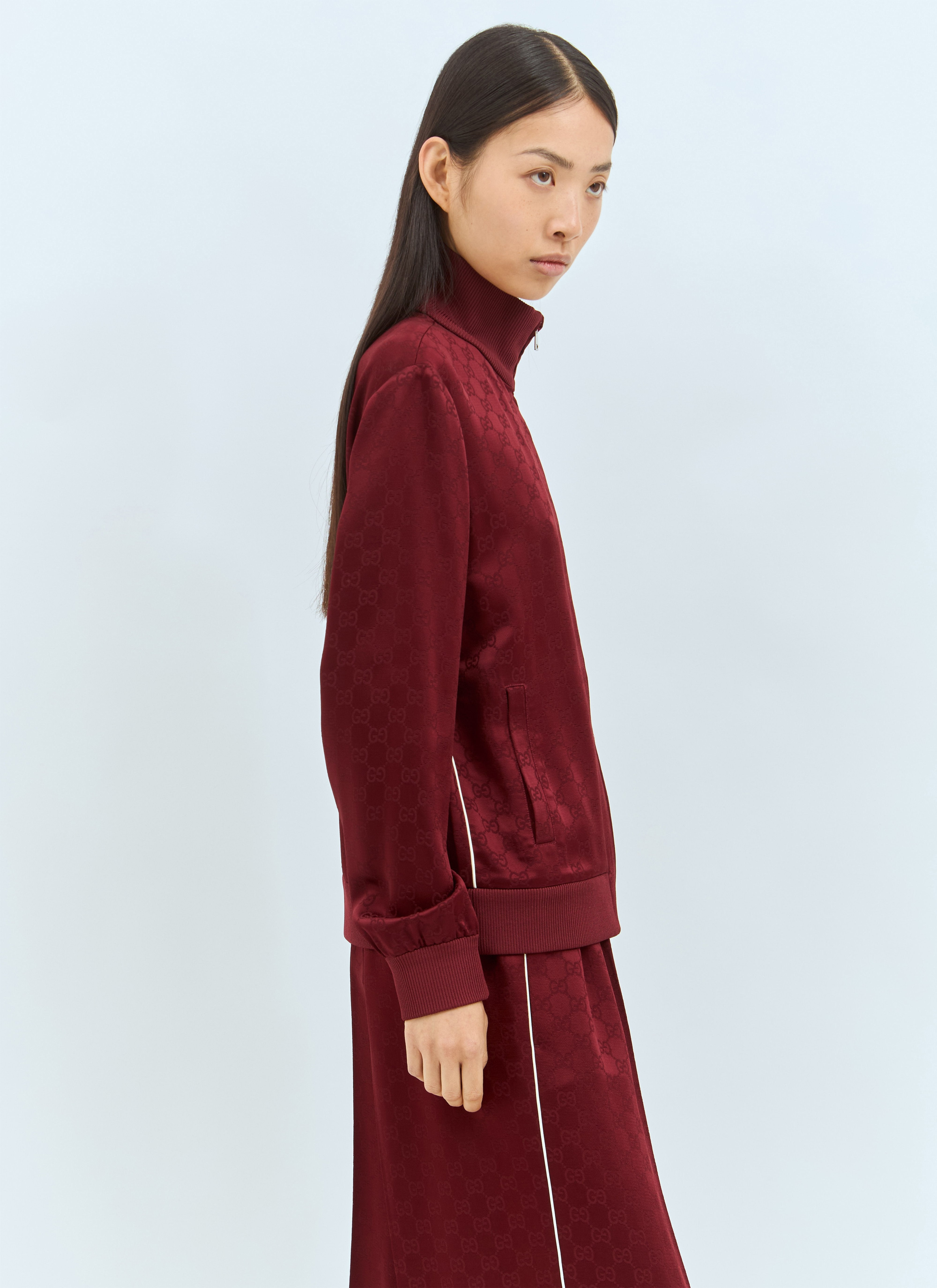 Gucci Women Gg Jacquard Zip-Up Jacket - 2