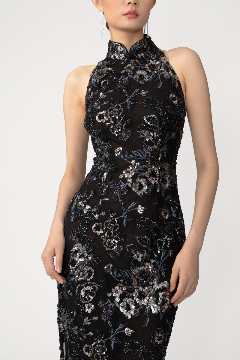 SAU LEE ARIELLE EMBROIDERED MAXI DRESS outlook