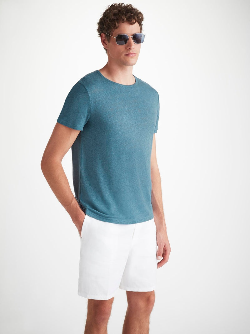 Derek Rose Men's T-Shirt Jordan Linen Steel Blue outlook