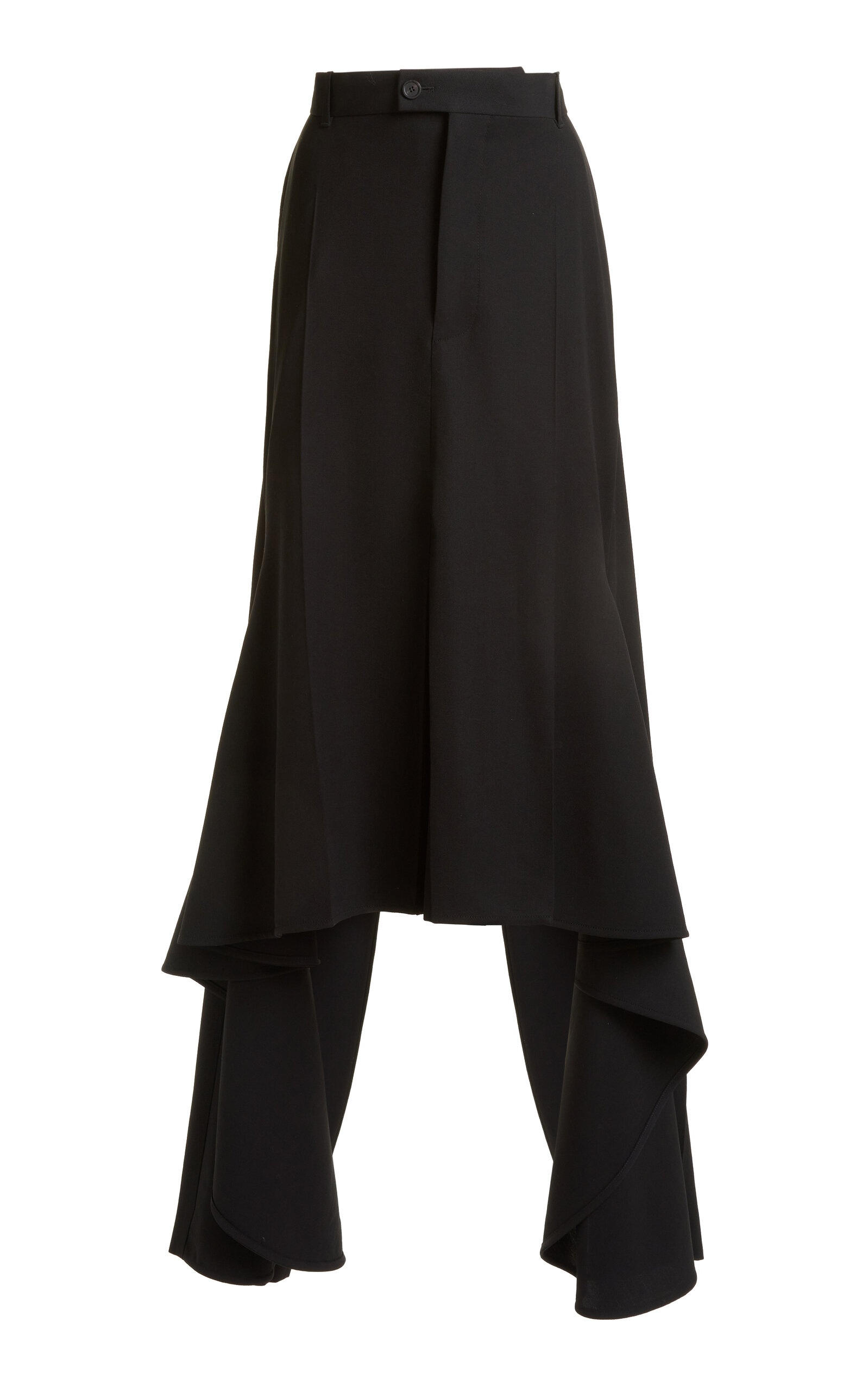 Wool Godet Pant-Skirt black - 1