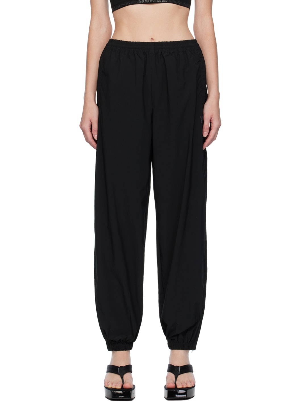 Black Relaxed-Fit Track Pants - 1