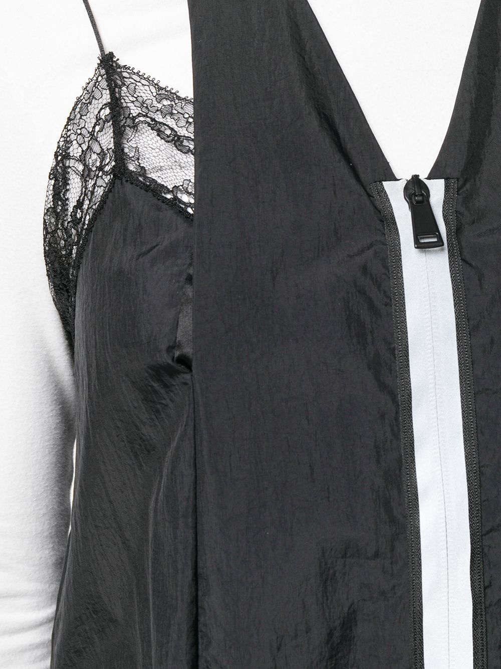zip front halter slip dress - 5