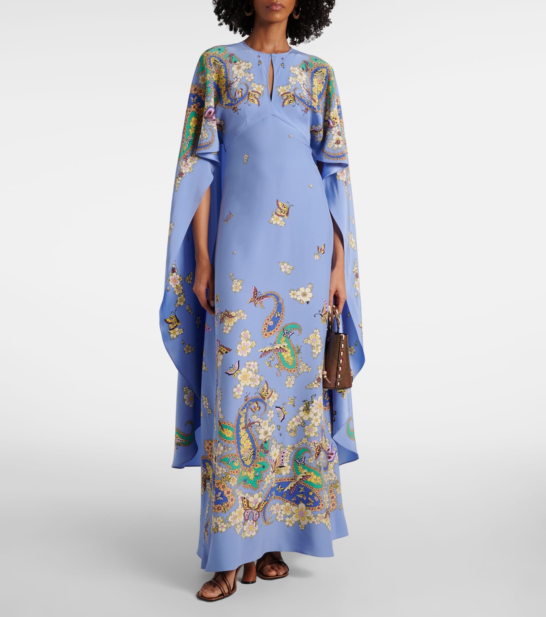 Floral paisley silk gown - 2