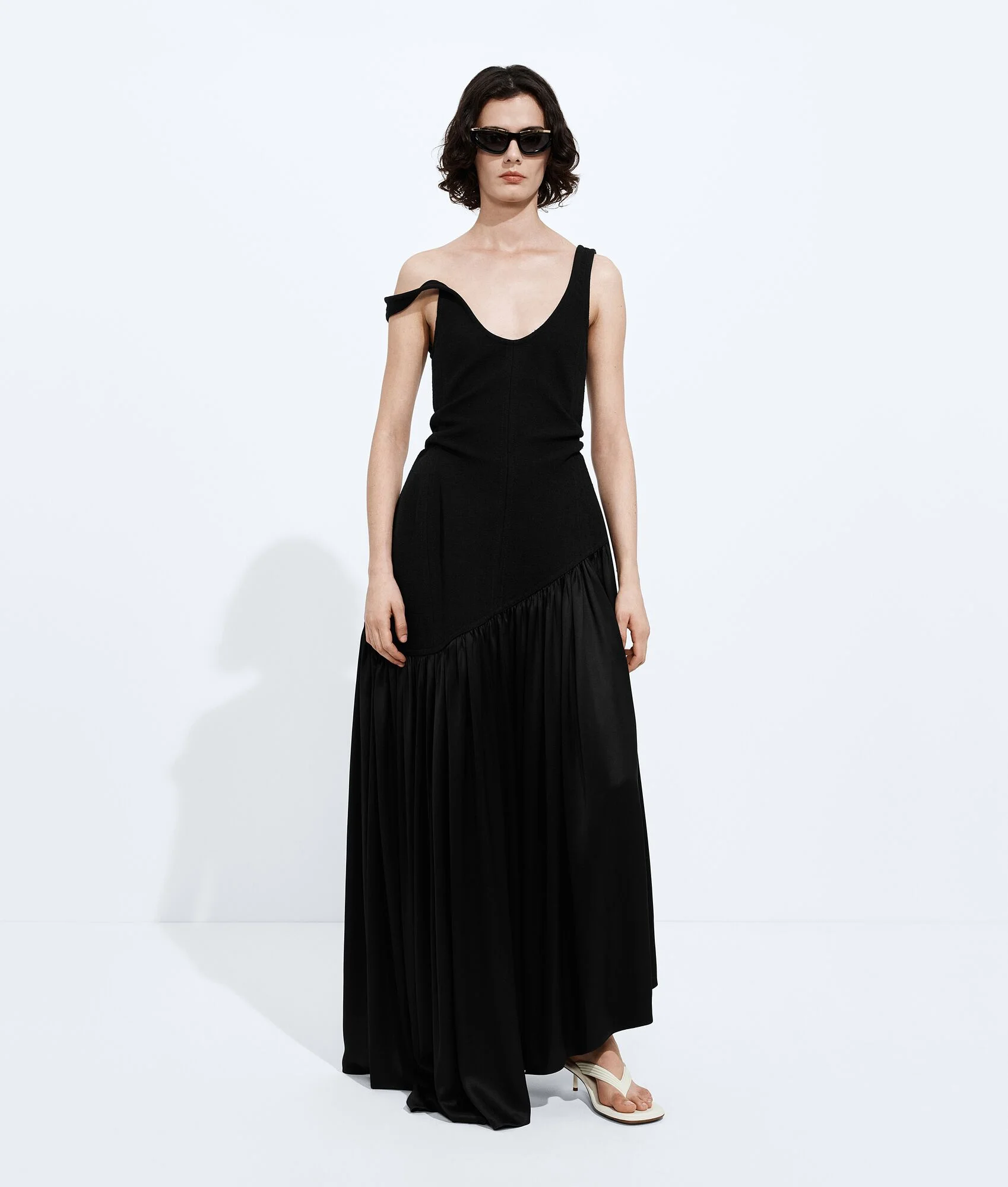 Stretch Cotton and Silk Dress - 1