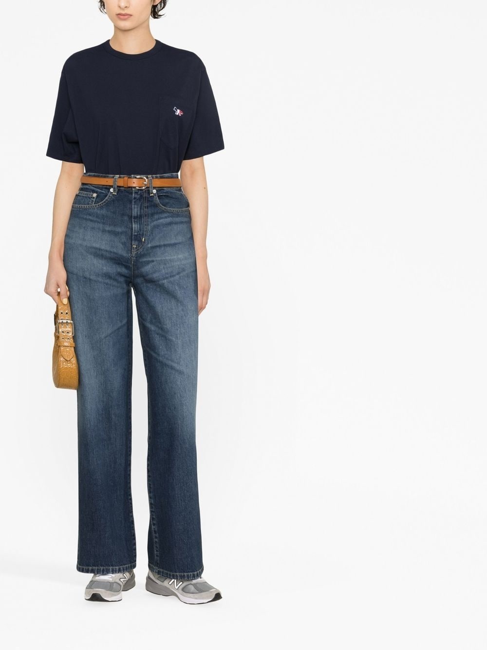 high-waisted straight-leg jeans - 2