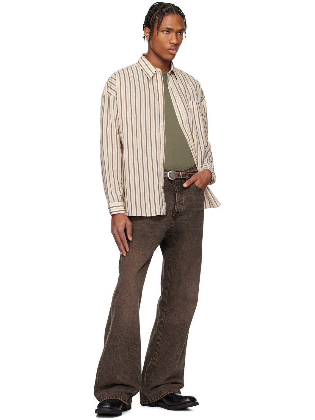 Brown Forte Contrast 2.5cm Belt - 3