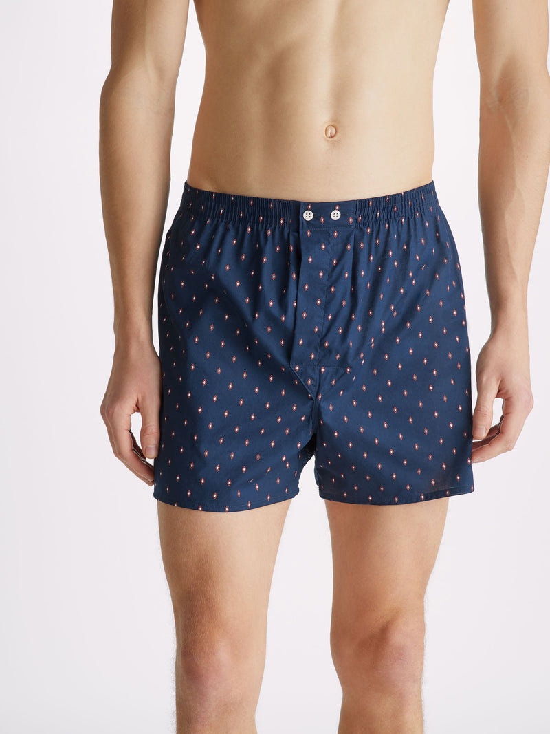 Men's Classic Fit Boxers Nelson 96 Cotton Batiste Navy - 5