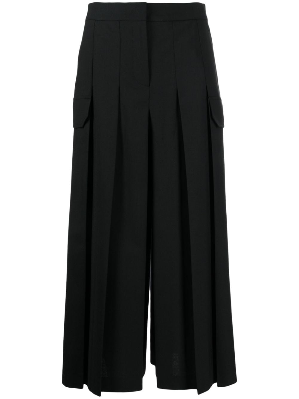 pleated palazzo trousers - 1