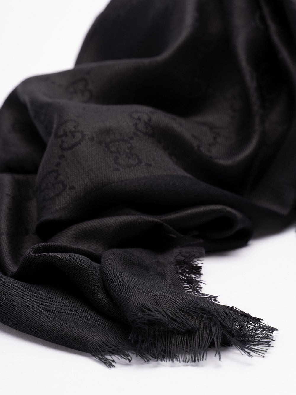 Gucci Women `Gg` Silk Cotton `Jacquard` Shawl - 2