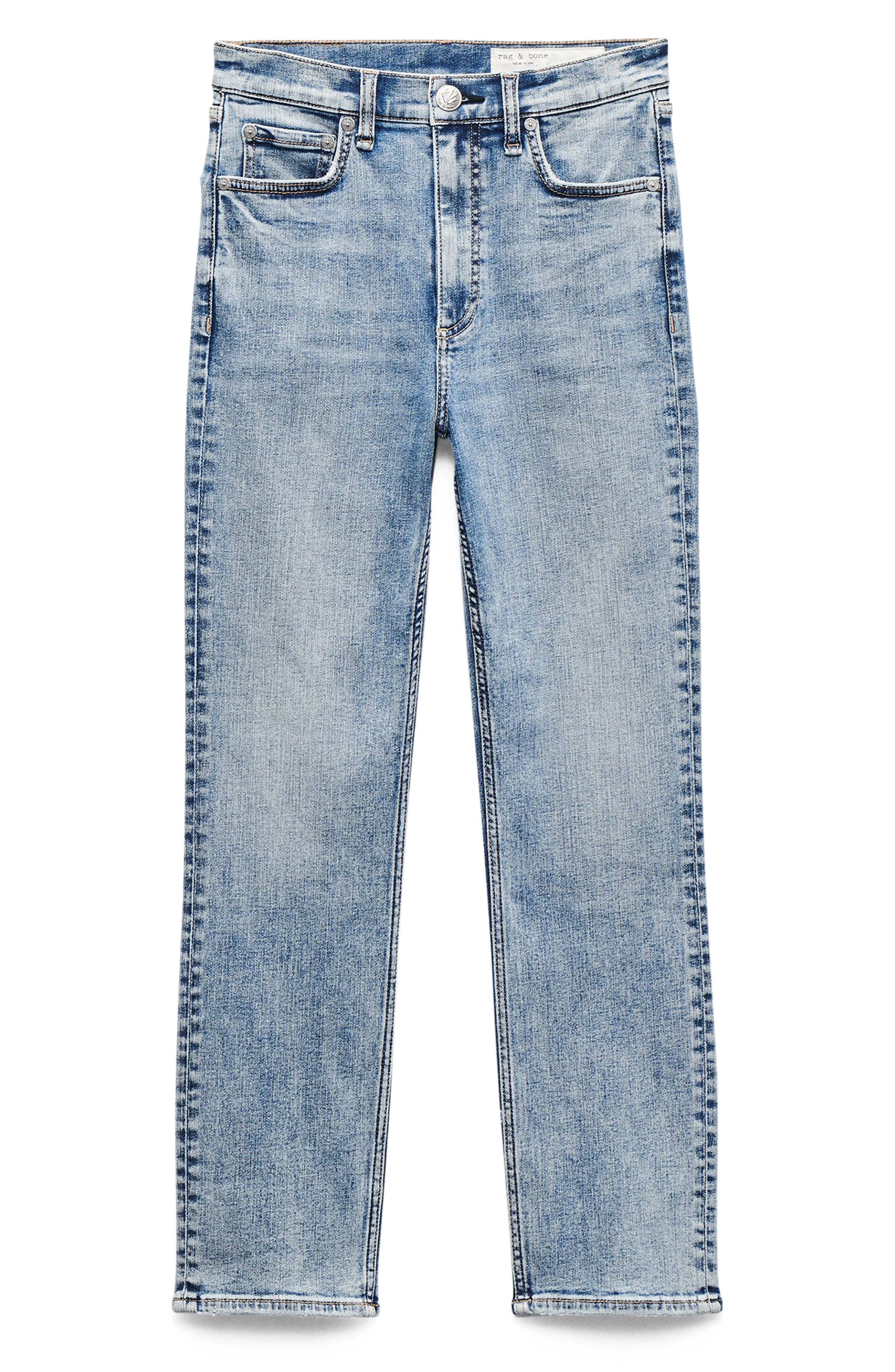 rag & bone Flexi Wren High Waist Ankle Slim Straight Leg Jeans in Nyasa at Nordstrom - 4