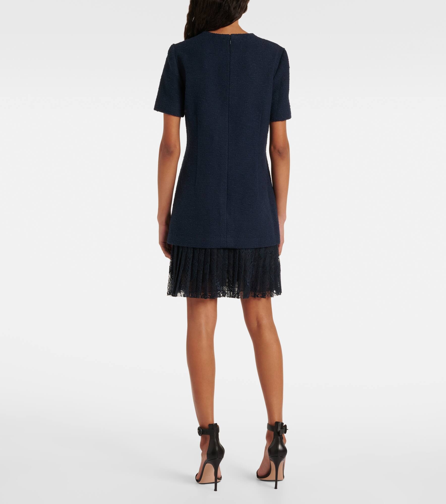 Tweed and lace minidress - 3