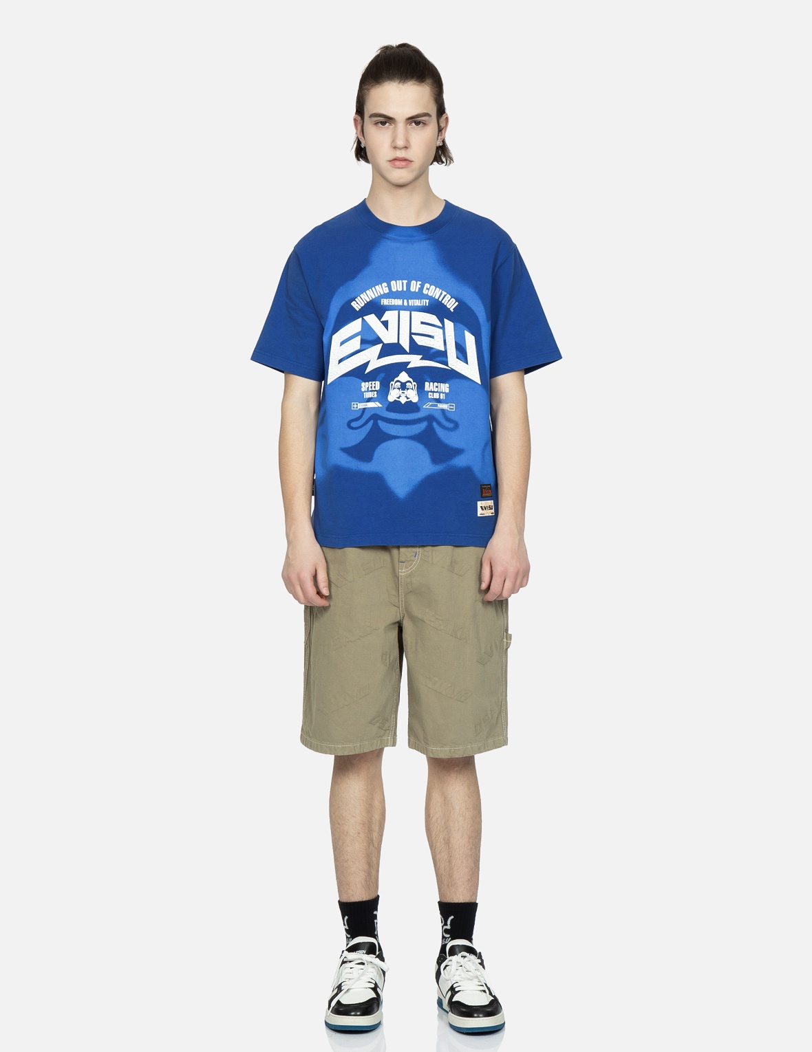ALLOVER LOGO JACQUARD SHORTS WITH MULTIPLE POCKETS - 5