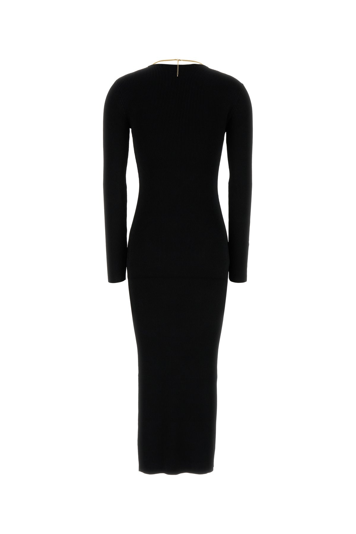 Black stretch viscose blend dress - 2