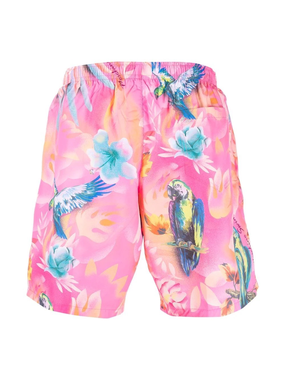 parrot-print swim shorts - 2