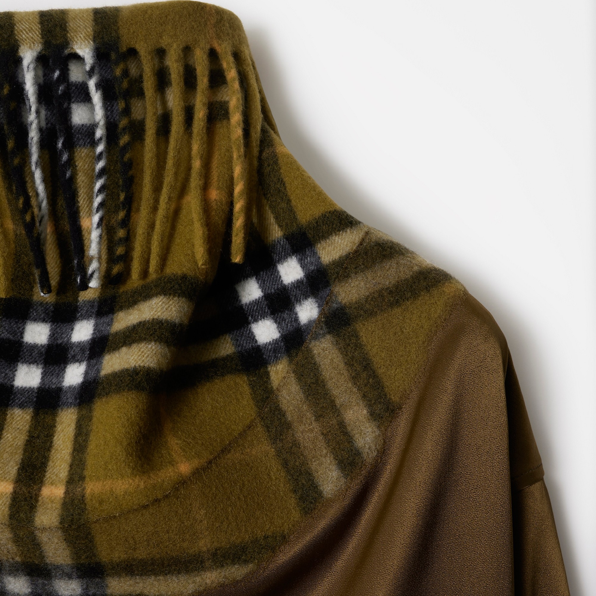Satin and Check Scarf Top - 5