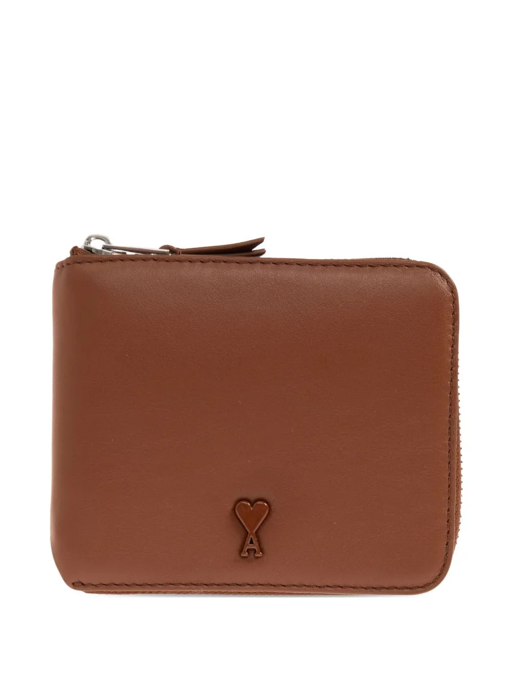 logo-appliqué leather wallet - 1