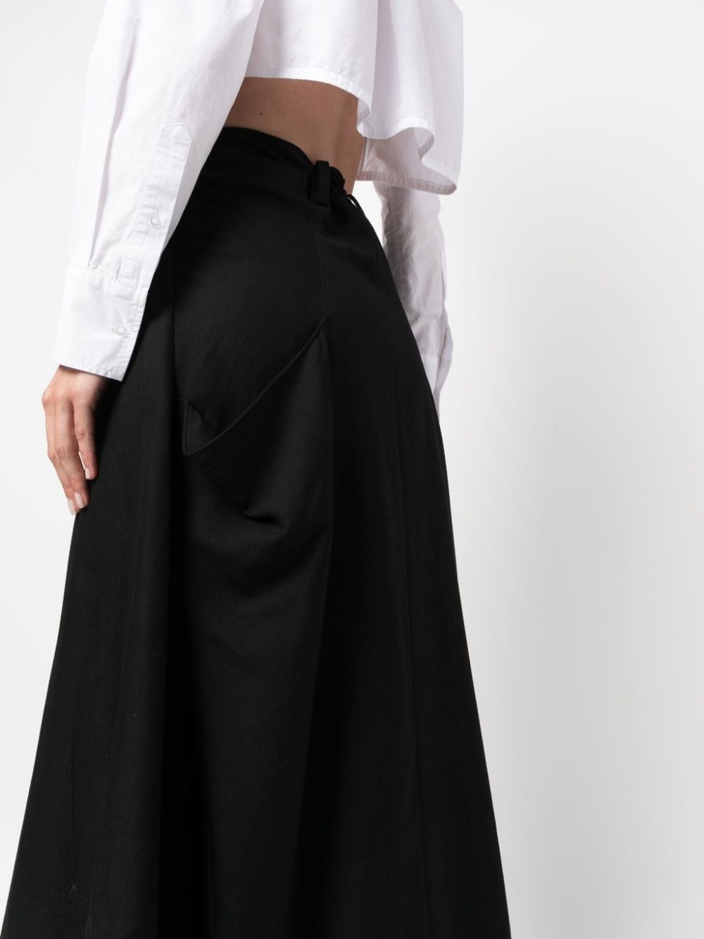 high-waisted A-line midi skirt - 5