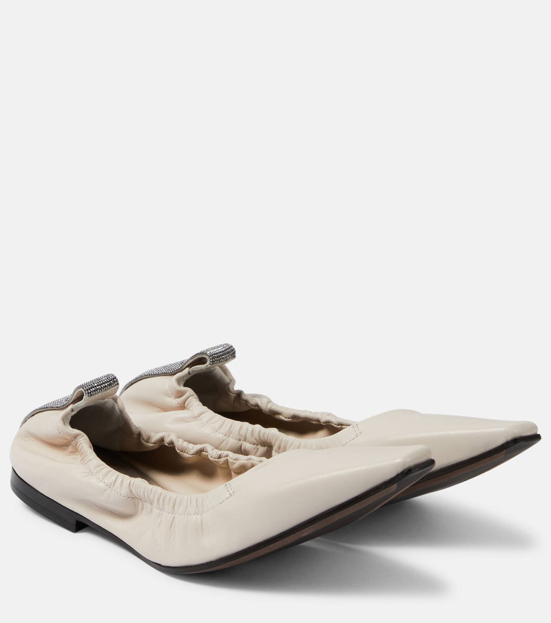 pointed-toe ballerina shoes - 1
